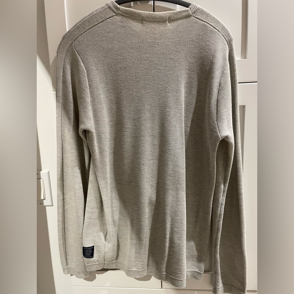 Scotch & Soda Light Gray Textured Crewneck Sweater - Picture 2 of 5